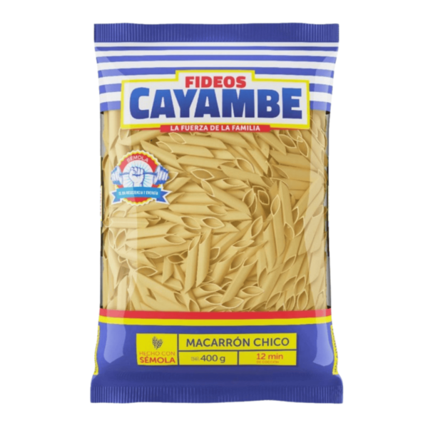 FIDEO CAYAMBE MACARRON CHICO 400GR