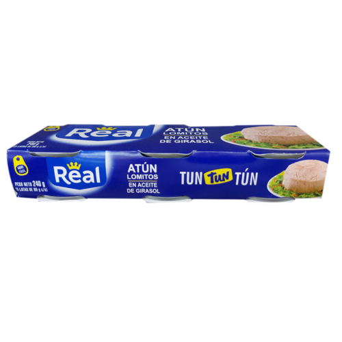 ATÚN REAL PAQUETE DE 3 UNIDADES (80GR C/U) ACEITE GIRASOL