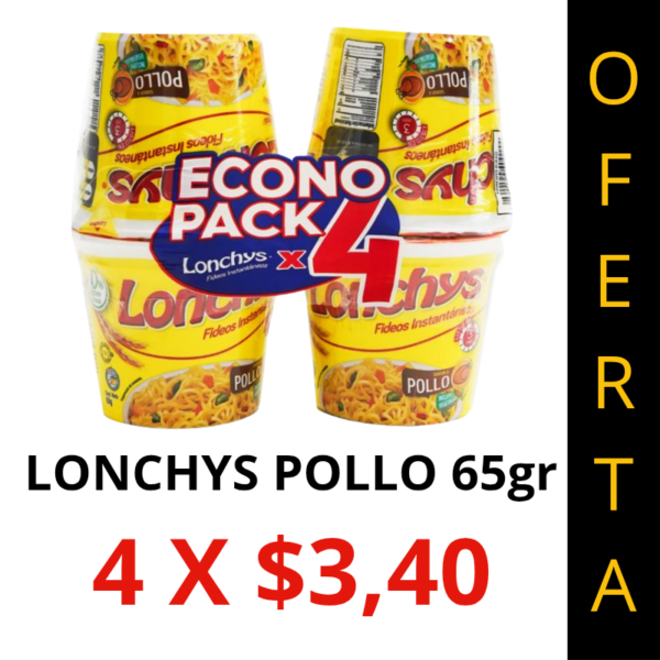PROMOCION LONCHYS DE POLLO 65GR 4 X ,40