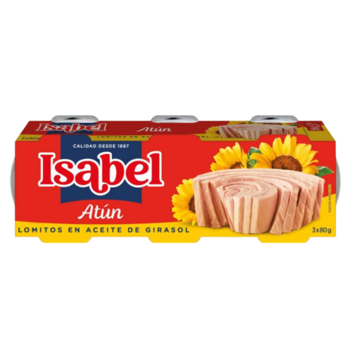 ATUN LOMITOS EN ACEITE DE GIRASOL (3X80GR) ISABEL 240GR
