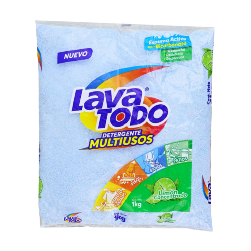 DETERGENTE EN POLVO MULTIUSOS AROMA A LIMÓN 1 KG