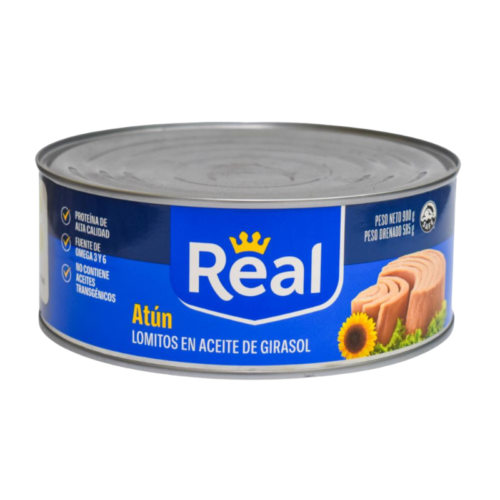 ATUN LOMITOS EN ACEITE DE GIRASOL REAL 900 GR