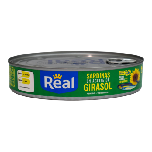 SARDINA EN ACEITE DE GIRASOL REAL 425 GR